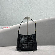 Balenciaga Small XX Hobo Bag Crocodile-print Leather Black 23x16x5cm - 3