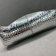 Balenciaga Small XX Hobo Bag Crocodile-print Leather Silver 23x16x5cm - 6