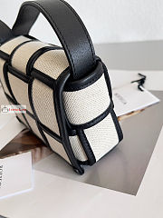 Bottega Veneta Candy Cassette Canvas Black/Natural 12x8x4cm - 6