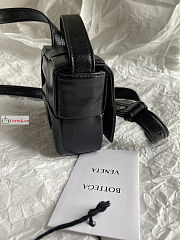 Bottega Veneta Candy Cassette In Smooth Leather Black 12x8x4cm - 6