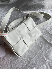 Bottega Veneta Candy Cassette In Smooth Leather White 12x8x4cm - 2