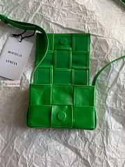 Bottega Veneta Candy Cassette In Smooth Leather Green 12x8x4cm - 6