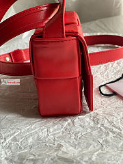 Bottega Veneta Candy Cassette In Smooth Leather Red 12x8x4cm - 4