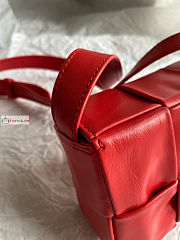 Bottega Veneta Candy Cassette In Smooth Leather Red 12x8x4cm - 2