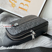 Gucci Chest Bag In Leather Black 28×16×4.5cm - 6