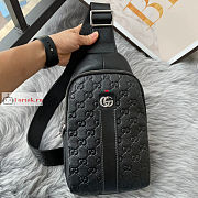 Gucci Chest Bag In Leather Black 28×16×4.5cm - 2
