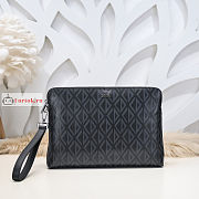 Dior Pouch CD Diamond Canvas Black 30x20cm  - 1