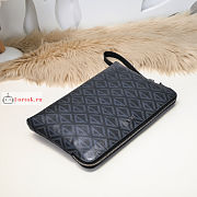 Dior Pouch CD Diamond Canvas Black 30x20cm  - 6