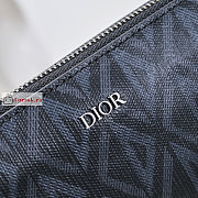 Dior Pouch CD Diamond Canvas Black 30x20cm  - 5