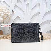 Dior Pouch CD Diamond Canvas Black 30x20cm  - 3