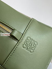 Loewe Amazona 19 Square Bag In Anagram Avocado Green 19x18x11.5cm - 3