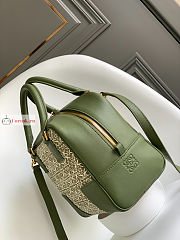 Loewe Amazona 19 Square Bag In Anagram Avocado Green 19x18x11.5cm - 2