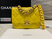Chanel Mini Flap Bag Yellow AS3205 13x18x6cm - 1