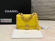 Chanel Mini Flap Bag Yellow AS3205 13x18x6cm - 4