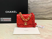 Chanel Mini Flap Bag Red AS3205 13x18x6cm - 3