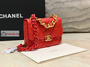 Chanel Mini Flap Bag Red AS3205 13x18x6cm - 2