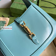 Gucci Mini Jackie 1961 Shoulder Bag Blue 637091 19x13x3cm - 6