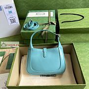 Gucci Mini Jackie 1961 Shoulder Bag Blue 637091 19x13x3cm - 2