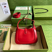 Gucci Mini Jackie 1961 Shoulder Bag Red 637091 19x13x3cm - 5