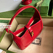 Gucci Mini Jackie 1961 Shoulder Bag Red 637091 19x13x3cm - 3
