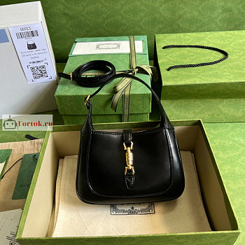 Gucci Mini Jackie 1961 Shoulder Bag Black 637091 19x13x3cm