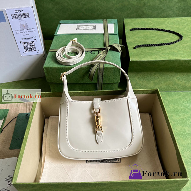 Gucci Mini Jackie 1961 Shoulder Bag White 637091 19x13x3cm - 1