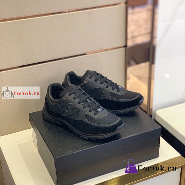 Chanel All Black Sneakers - 1