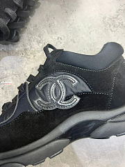 Chanel All Black Sneakers In Suede/Leather - 3