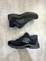 Chanel All Black Sneakers In Suede/Leather - 5