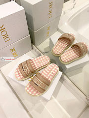 Dior Dway Slide Micro Houndstooth Motif Pink  - 2