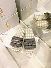 Dior Dway Slide Micro Houndstooth Motif Gray - 1