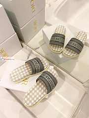 Dior Dway Slide Micro Houndstooth Motif Gray - 2
