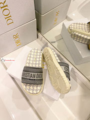 Dior Dway Slide Micro Houndstooth Motif Gray - 3