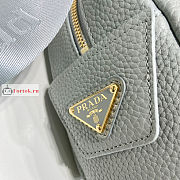 Prada Small Leather Top Handle Bag Cornflower Blue 1BB078 25x16x10cm - 3