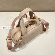 Prada Small Leather Top Handle Bag Water Lily 1BB078 25x16x10cm - 4