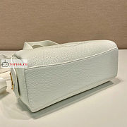 Prada Small Leather Top Handle Bag Chalk White 1BB078 25x16x10cm - 4