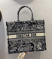 DIOR BOOK TOTE Blue Toile de Jouy embroidery M1286 41.5×35×18cm - 6