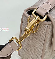 Fendi Iconic Baguette FF Canvas Bag Pink 27x16x6cm - 5
