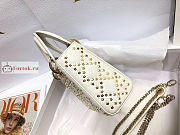 Dior Mini Lady Dior Bag Lucky Star Cannage White M0505 17x15x7cm - 6
