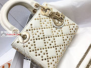 Dior Mini Lady Dior Bag Lucky Star Cannage White M0505 17x15x7cm - 5