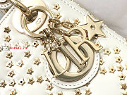 Dior Mini Lady Dior Bag Lucky Star Cannage White M0505 17x15x7cm - 3