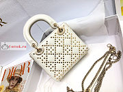 Dior Mini Lady Dior Bag Lucky Star Cannage White M0505 17x15x7cm - 2