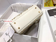 Dior Mini Lady Dior Bag Lucky Star Cannage White M0505 17x15x7cm - 4
