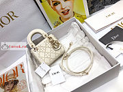 Dior Micro Lady Dior Bag With Resin Pearls White S0856 12x10.2x5cm - 1