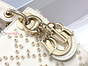 Dior Micro Lady Dior Bag With Resin Pearls White S0856 12x10.2x5cm - 6