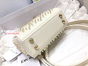 Dior Micro Lady Dior Bag With Resin Pearls White S0856 12x10.2x5cm - 2