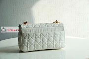 Dior Large Caro Bag Cannage Leather White M9243 29x18x10cm - 6