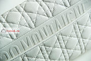 Dior Large Caro Bag Cannage Leather White M9243 29x18x10cm - 3