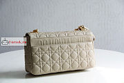 Dior Large Caro Bag Cannage Leather Beige M9243 29x18x10cm - 6