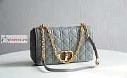 Dior Large Caro Bag Cannage Leather Gray M9243 29x18x10cm - 1